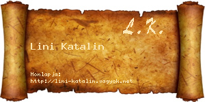 Lini Katalin névjegykártya